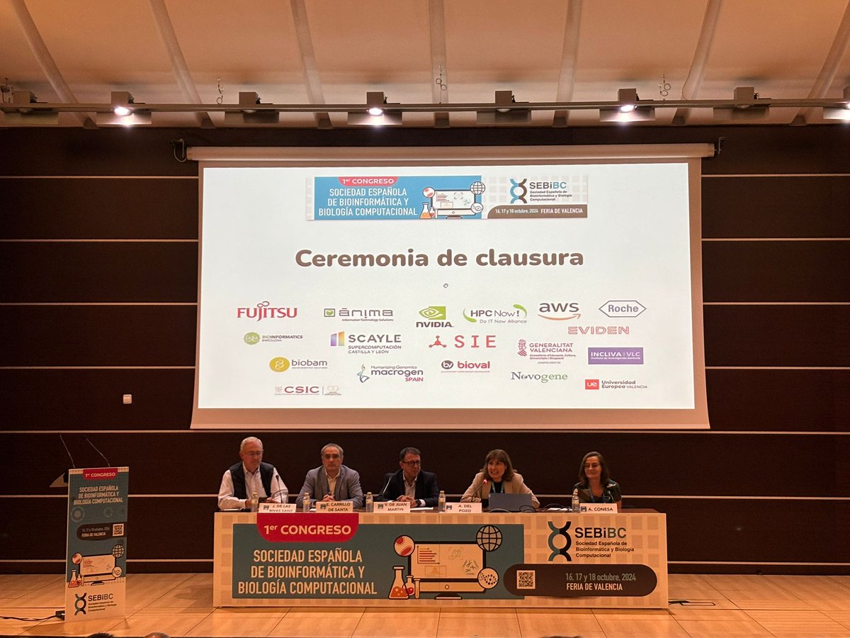 Ahora sí, podemos empezar a secarnos la lagrimita, ceremonia de clausura de este 1er Congreso de la Sociedad de Bioinformática y Biología Computacional