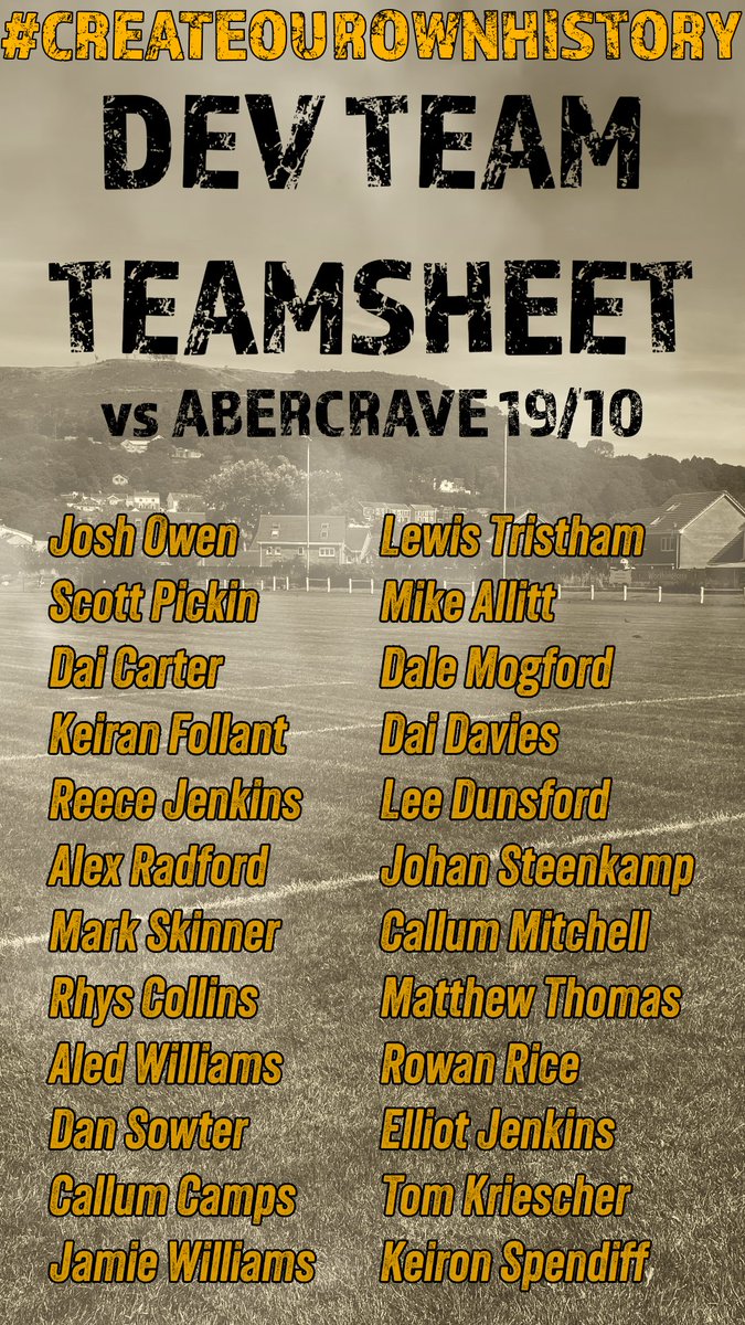 Skewenrfc's tweet photo. Announcement! Dev team's lineup for tomorrow's game in Abercrave. https://t.co/2t2r0qXUox