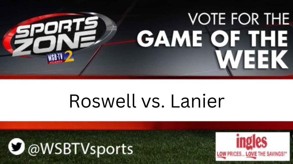 WSB-TV Sports Zone (@wsb_tvsportss) on Twitter photo Game of the Week is @RoswellHornetFB vs. <a href="/LanierFootball/">Lanier Football</a>
Friday, October 18 @ 7:30p.
Watch Here: linki.ee/wsbtvsports
<a href="/caprewett/">Chris Prewett</a> <a href="/CoachTMaloof/">Coach Tyler Maloof</a> Game of the Week is @RoswellHornetFB vs. <a href="/LanierFootball/">Lanier Football</a>
Friday, October 18 @ 7:30p.
Watch Here: linki.ee/wsbtvsports
<a href="/caprewett/">Chris Prewett</a> <a href="/CoachTMaloof/">Coach Tyler Maloof</a>
