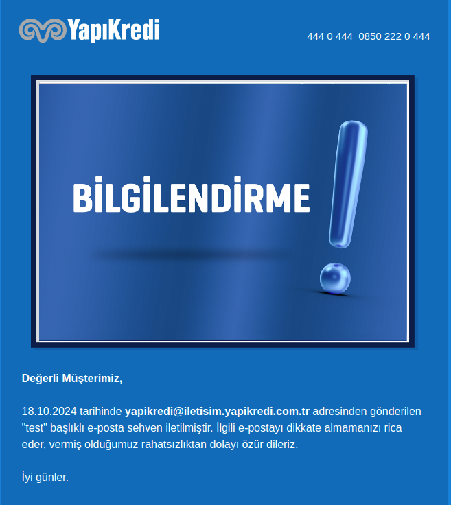 XperfectTR's tweet photo. @YapiKredi Şehven mi test edildim yani @YapiKredi https://t.co/wV281HiMZV
