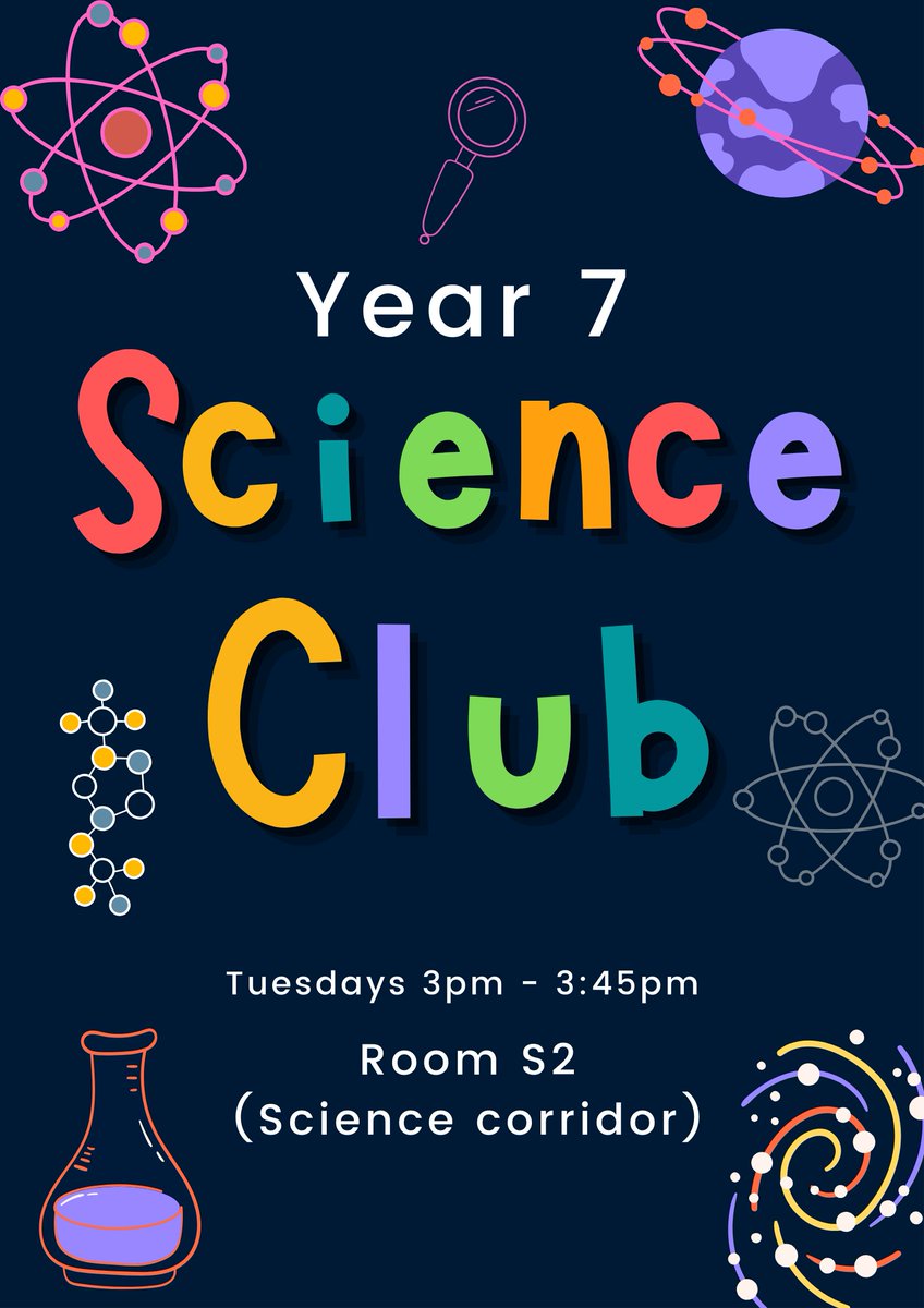 Elfed Science Department (@elfedscience) on Twitter photo Year 7 Science Club is on a Tuesday in S2 , 3pm to 3:45pm, come along and join in the fun 👨🔬👩🔬 #KS3 #ScienceClub #STEM <a href="/ElfedHS/">Elfed High School</a> Year 7 Science Club is on a Tuesday in S2 , 3pm to 3:45pm, come along and join in the fun 👨🔬👩🔬 #KS3 #ScienceClub #STEM <a href="/ElfedHS/">Elfed High School</a>