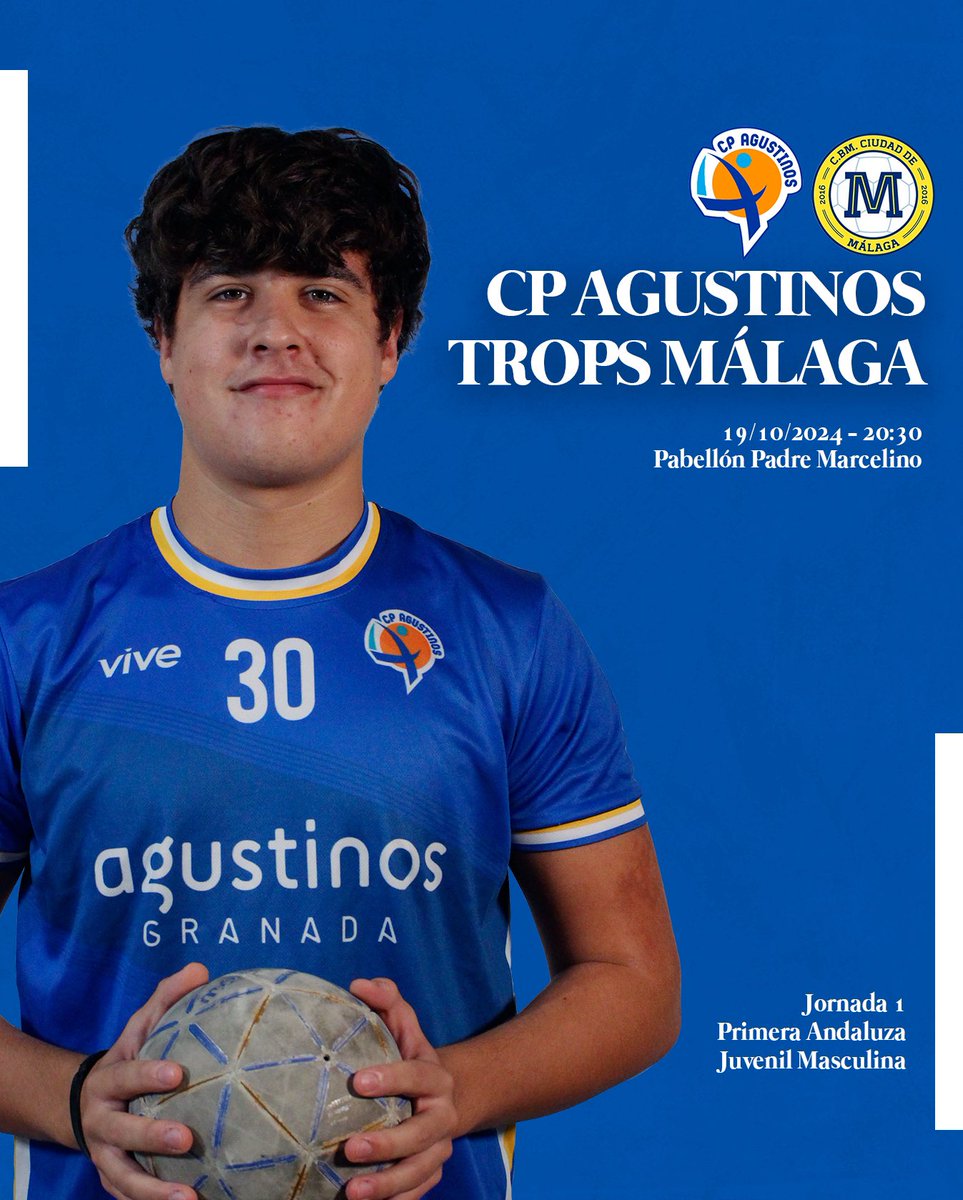 🤾‍♂️ ¡Los juveniles se estrenan en casa frente a Trops Málaga! 

Partidazo para comenzar la liga, os esperamos a todos en el pabellón 😉🤾‍♂️ 

#ADNAgustino