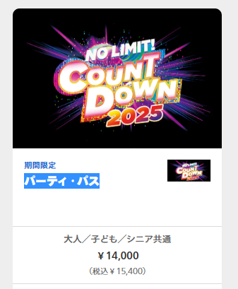 本日発送可能❗ USJ カウントダウン2025 パーティ・パス 義務付け