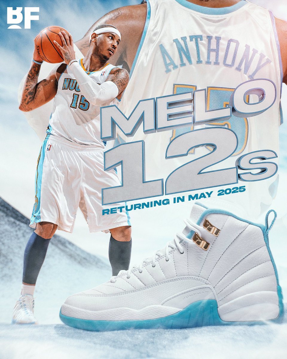 bballforever_'s tweet image. The Air Jordan “Melo” 12s are coming back in May 2025 😮‍💨🔥

(via @JustFreshKicks)