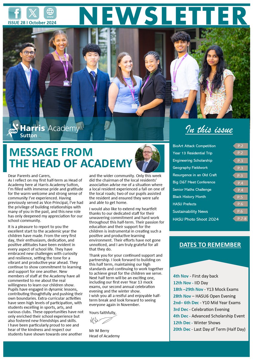 HASU6_Sutton's tweet photo. 📰 Our latest newsletter is out now! 🎉
Head over to HASU website to catch up on everything we’ve been up to this term. From exciting events to student achievements, it's all in there! Don’t miss out on the latest updates. 👇
📲 Visit:
https://t.co/ovLweWnic4 https://t.co/HGK8MbJZhy