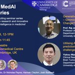 Photo by Cambridge MedAI Seminars (@CambridgeMedAI)