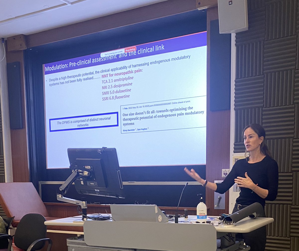 PareshMalhotra's tweet image. Great talk by @bannister_lab from @KingsIoPPN today telling us @ImperialBrains about her group’s v interesting work on chronic pain and its relevance across multiple clinical contexts.