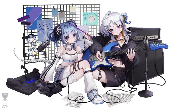 なとり - Overdose 
아쿠루 x 치요 Cover 일러스트 작업했습니다 
🔗https://t.co/PD3cJVuElx
#버튜버 #Vtuber #バーチャル 