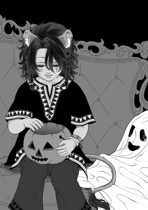 お菓子いっぱいもらえるかなあ～🎃 不穏 