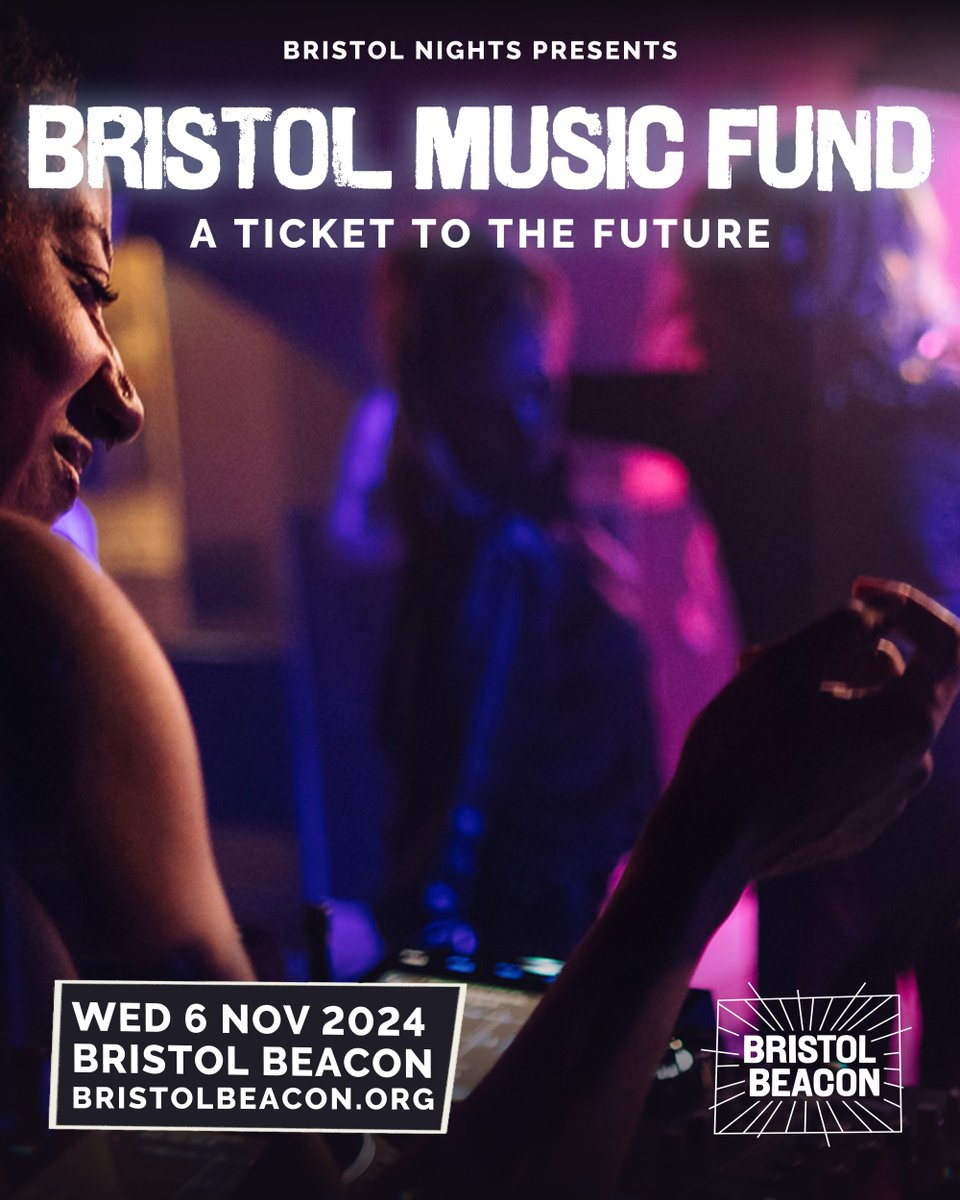 Bristol Beacon (@bristol_beacon) on Twitter photo Join <a href="/BristolNightsHQ/">Bristol Nights</a> for a very special industry event sharing their proposals to transform the future of Bristol music for generations to come with Bristol Music Fund - a Ticket to the Future ✨
Coming to The Cellars on Wed 6 Nov.
Tickets: buff.ly/3Y3wBrO Join <a href="/BristolNightsHQ/">Bristol Nights</a> for a very special industry event sharing their proposals to transform the future of Bristol music for generations to come with Bristol Music Fund - a Ticket to the Future ✨
Coming to The Cellars on Wed 6 Nov.
Tickets: buff.ly/3Y3wBrO