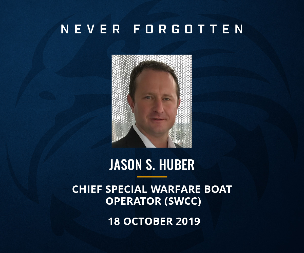 NavySEALfnd's tweet photo. Today we Honor and Remember Chief Special Warfare Boat Operator (SWCC) Jason Stanley Huber who died on October 18, 2019.

#NavySEALFoundation https://t.co/y1kYEF5BGR