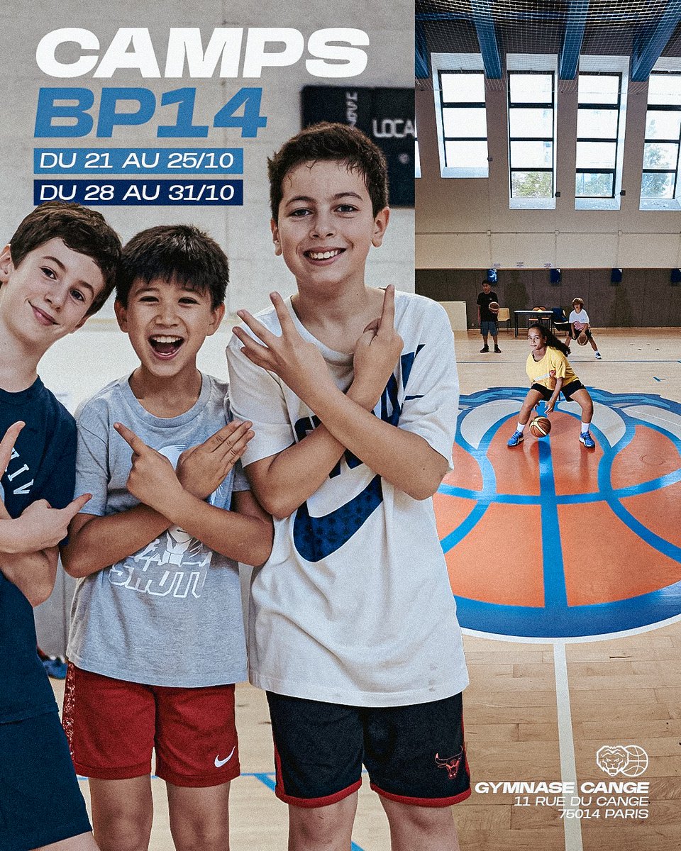 Retrouvez nos Camps BP14 et Camps Elite lors des prochaines vacances de la Toussaint. 🏀

Infos et inscriptions ici : 
basketparis14.com/camps-bp14/