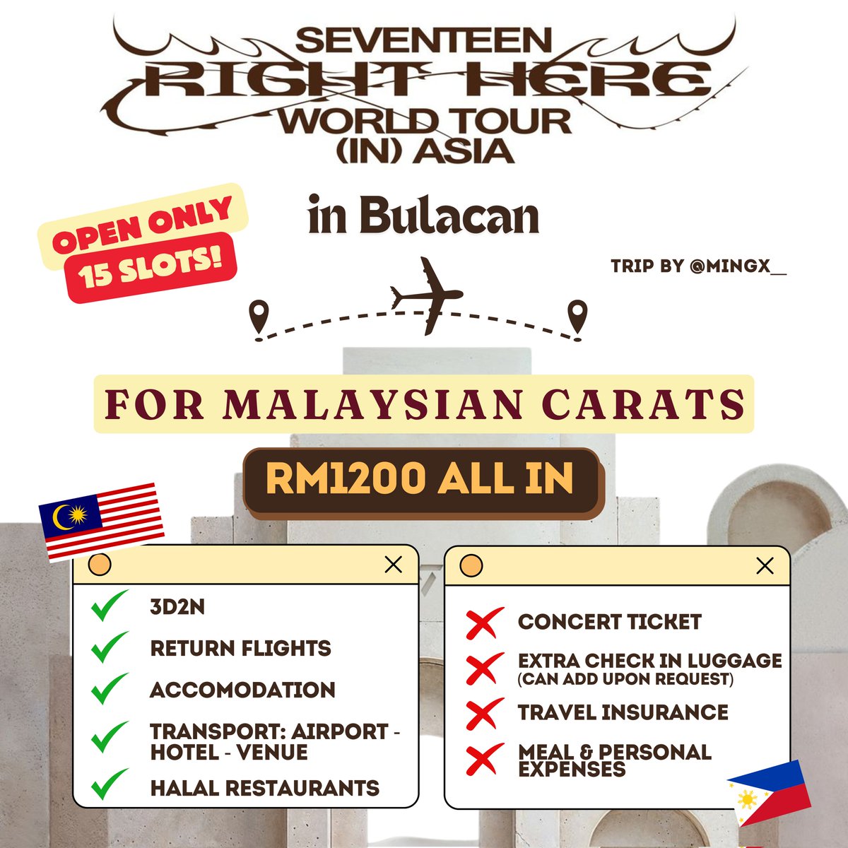 mingx___'s tweet photo. I will put here first! 

Msian carats~ I akan bukak concert trip untuk jakarta &amp; bulacan show 🫶 so nanti siapa yang takde geng ke or nak gerak dengan fellow carats boleh laaa kita gerak sekali 😙🫶✨️

Anything boleh dm I ya~

#SVTinJKT #SVTinBULACAN #pasarseventeen  #pasarSVT https://t.co/9Q9wXqQf5N