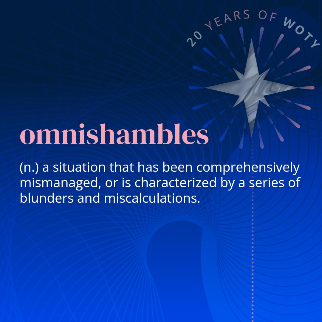 Susie Dent (@susie_dent) on Twitter photo Oxford University Press is celebrating 20 years of its Word of the Year. My favourite has to be ‘omnishambles’, from The Thick of It. Unsurprisingly, it remains in regular use and has taken on a life of its own. <a href="/OxUniPress/">Oxford University Press</a>
corp.oup.com/word-of-the-ye… Oxford University Press is celebrating 20 years of its Word of the Year. My favourite has to be ‘omnishambles’, from The Thick of It. Unsurprisingly, it remains in regular use and has taken on a life of its own. <a href="/OxUniPress/">Oxford University Press</a>
corp.oup.com/word-of-the-ye…