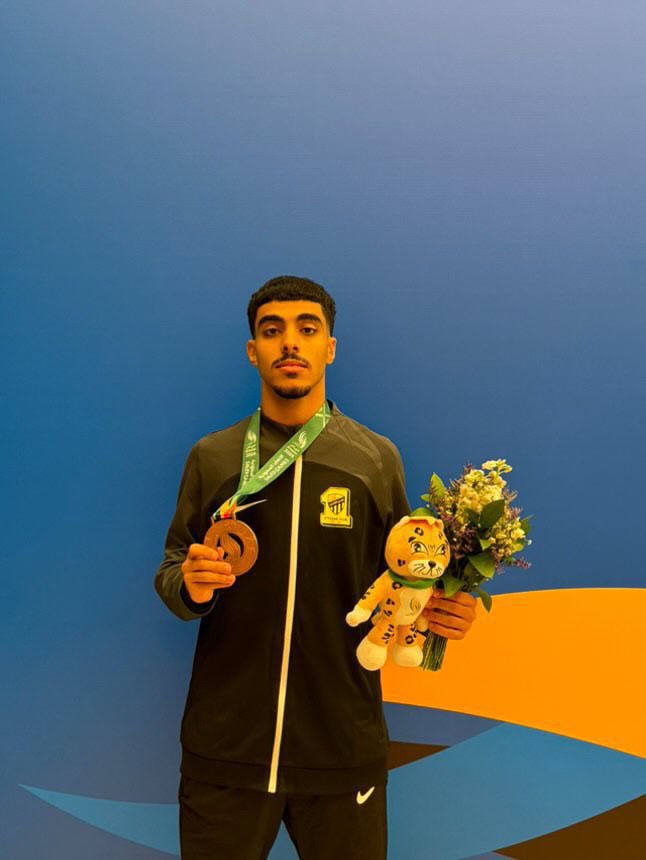 مبروك ريان رضا الحارثي 
الميداليه البرونزيه 👍🏽