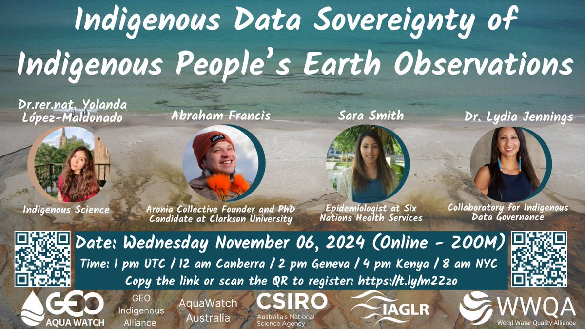 Join us Nov 6 @ 8 a.m. EST for a webinar on #Indigenous #DataSovereignty. Fantastic lineup of experts, including our Large Lake Champion Abraham Francis. 👉 Register: bit.ly/3TZfENM