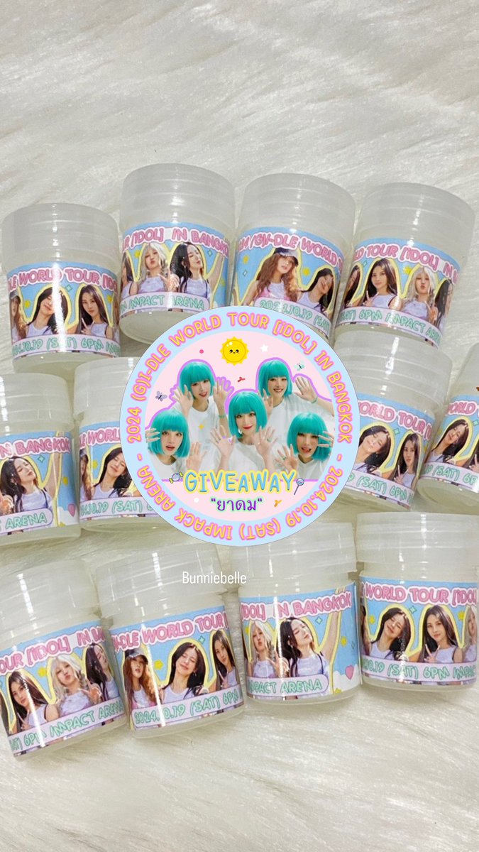 chidab4's tweet photo. pls rt 💖🙏🏻

Giveaway “ยาดมพิมเสน“ 
For #2024_GIDLE_WORLDTOURinBKK

Date : 19 Oct 2024
Place : Impact arena / BakeItBright cafe
Time : TBA

สนใจแลก giveaway ทัก dm ได้เลยนะคะ🙇🏻‍♀️

#2024_GIDLE_WORLDTOURinBKK #GIDLEinBKK
#2024_GIDLE_WORLDTOUR #iDOL 
#여자아이들 #GIDLE https://t.co/ZsnQoTTcvv