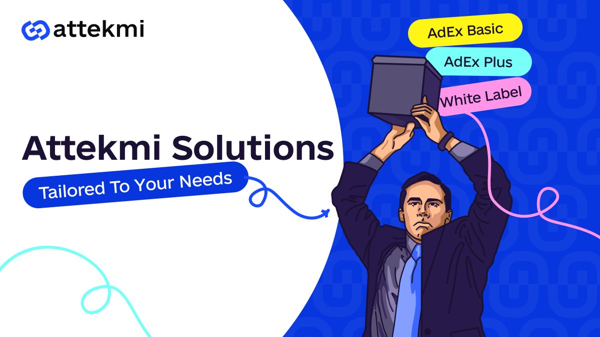 #AdEx_Basic: a do-it-yourself ad exchange solution.

#AdEx_Plus: an advanced version of AdEx Basic, with extra features.

#White_Label_Ad_Exchange: a fully custom solution.

Reach your business goals more effectively with Attekmi solutions: attekmi.com/contacts