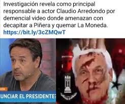 solo_gemma's tweet image. 18-O La ultra izquierda amenazó al Presidente Piñera con tomarse La Moneda y cortarle su cabeza. Hoy el creador del video Claudio Arredondo está disfrazado de "Independiente" para Concejal en #Pirque ‼️ OJO!! #EstallidoDelictual #FueGolpe #ChileEstaDeLuto #VerguenzaNacional