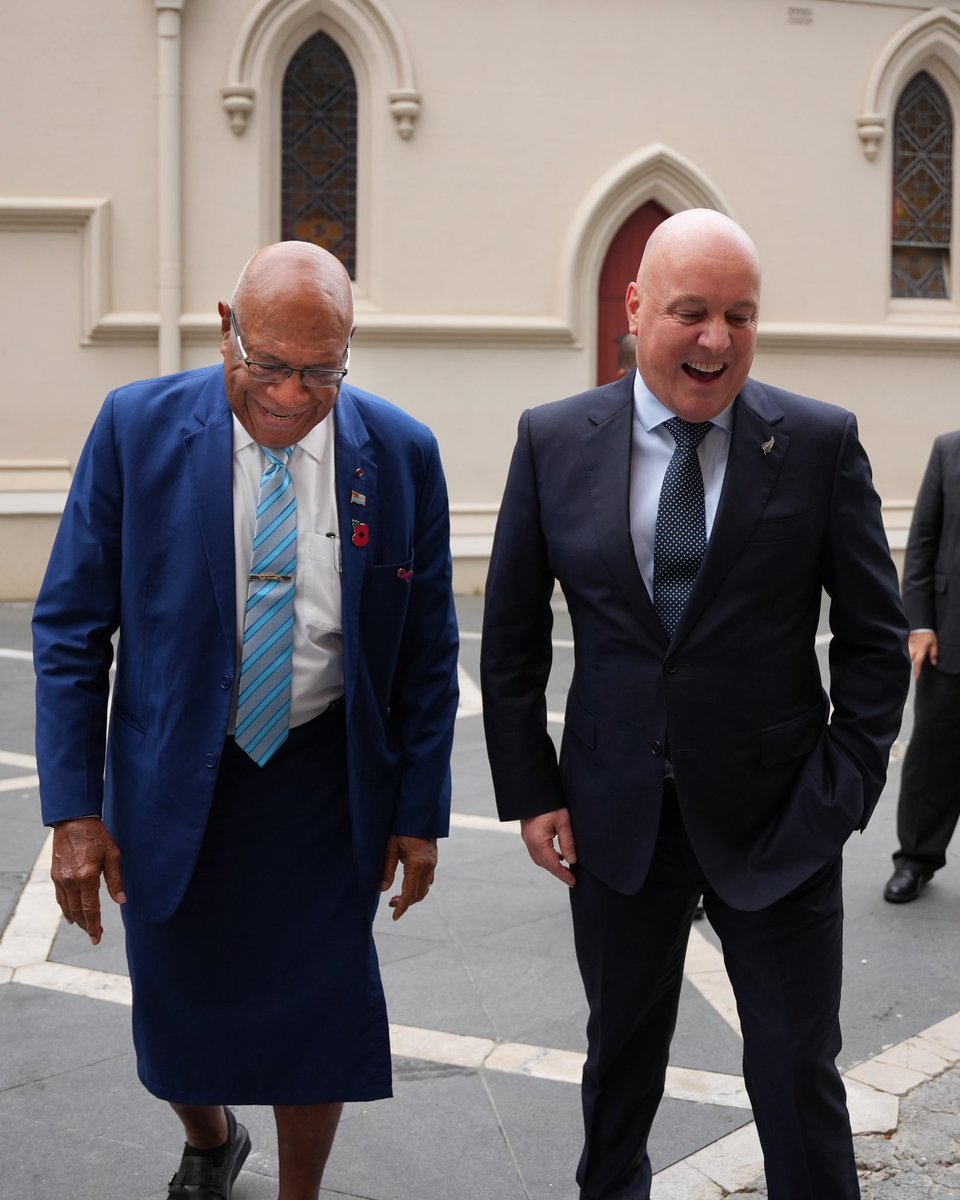 New Zealand and Fiji’s partnership is going from strength to strength. Great to catch up with Prime Minister <a href="/slrabuka/">Prime Minister Sitiveni Rabuka</a> before he celebrates Fiji National Day tomorrow in Manukau.