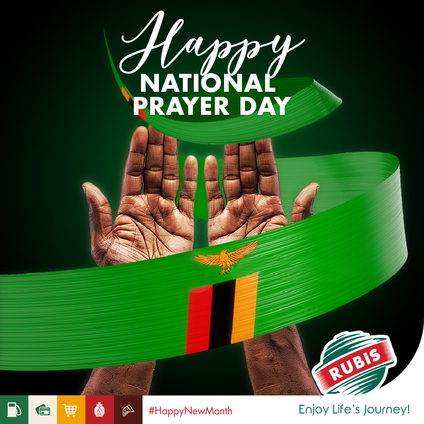 RubisZambia's tweet photo. On this National Day of Prayer, Fasting and Reconciliation, RUBiS Energy Zambia stands united with the people of Zambia as we come together in faith, reflection, and gratitude.
As we seek God’s guidance and strength, we pray for peace, unity, and prosperity in our nation. https://t.co/Hi4mLsR3f6