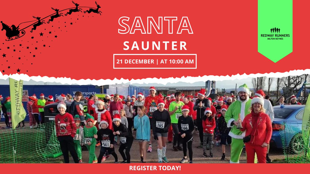 Last day today for Redway Runners to get the Early bird price for Adults for the Santa Saunter, details at: redwayrunners.com/events/activit…