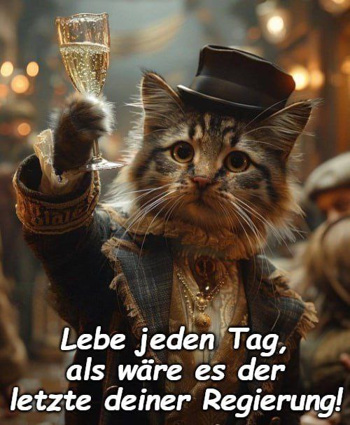 BoschimoDr's tweet photo. Lebe jeden Tag, als wäre es der letzte Deiner Re-Gierung!
Deshalb heute ein Katzenbild für Euch!
🐱🙏😝
🪻https://t.co/TgfxbT9amU🪻
#katzenbilder #Katzen #Regierung #lebe https://t.co/BZdItN1Ert