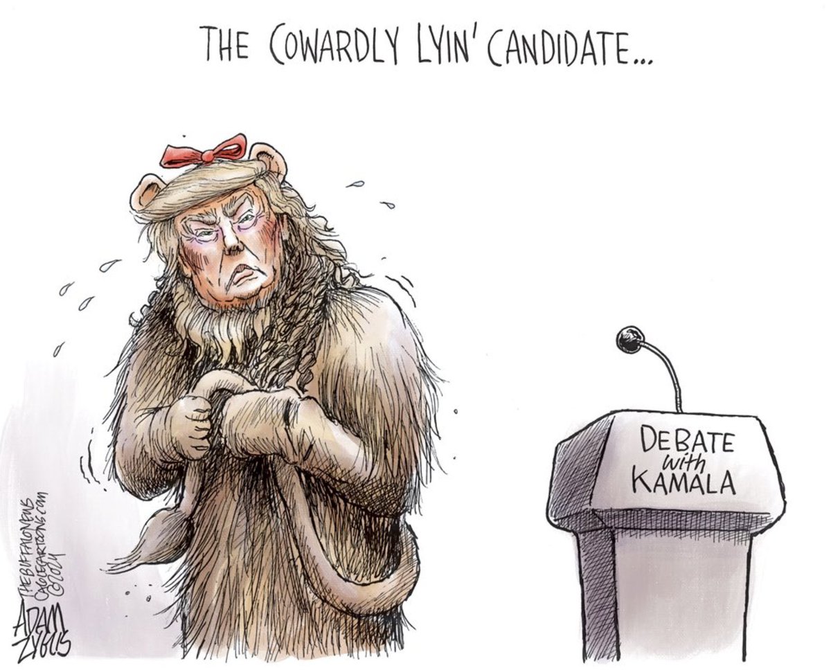 margcellent's tweet photo. Trump has canceled:
• 60 Minutes
• CNBC interview
• 2nd Debate
• NBC interview
• NRA rally
• All after he answered only 4 pre-approved questions (he knew questions beforehand) at a Town Hall then swayed to music for 39 mins

#TrumpIsNotWell
#WhatsTrumpHiding
#WheresWeirdo https://t.co/YQxIP5dzrb