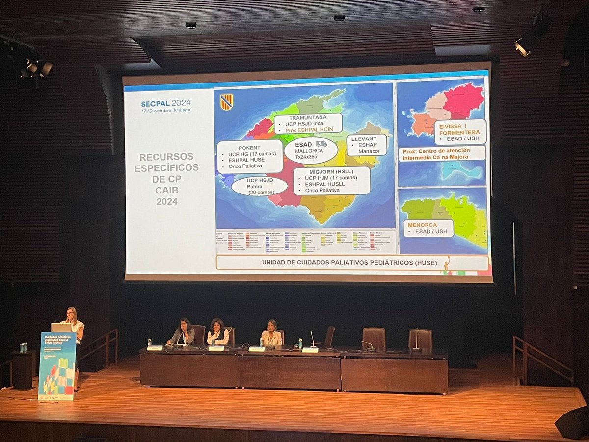 CarmenMorenoHoy's tweet photo. Gracias al comite científico y organizador de #secpal2024 por invitarme a participar en esta mesa explicando la trayectoria y el modelo de atención paliativa de nuestra comunidad autónoma #illesbalears junto con mis compañeras de Madrid y Extremadura.  #secpal2024Malaga https://t.co/osVdfinLGW