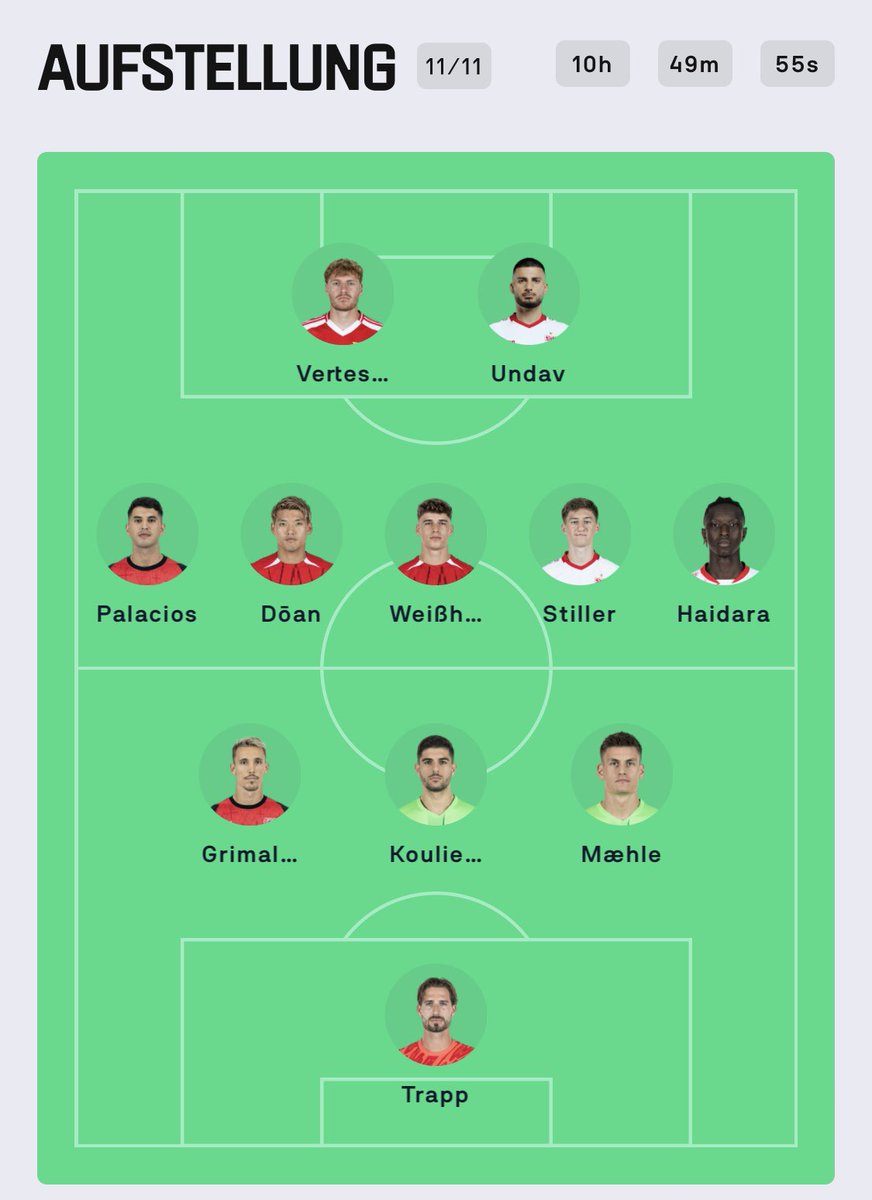 stadiontouri's tweet photo. Diese Männer sollen es diesen Spieltag richten #Kickbase 

—-
Unsere Regeln:
- 14er Kader
- maximal 2 Spieler pro Verein 
- MVP an PC verkaufen 
- Winterreset https://t.co/IHW50llzH2