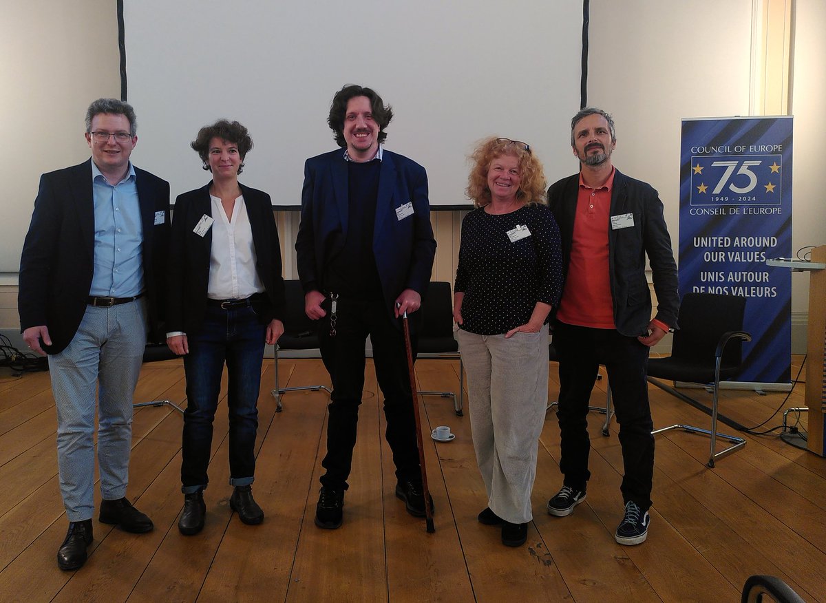 DareRights's tweet photo. @DareRights- the network for Democracy&amp;HR Education in Europe- at @CoEDemocracy's conference: European Space for Citizenship Education.  @zmannski (AdB, DE), S. Jenni (@DemokrativeP, CH), @MoPkt (@KulturLifeKiel, DARE), P. Hladschik @Zentrum_polis, AT) &amp; G. Pirker (AdB, DE). https://t.co/Xa6x8nDygh