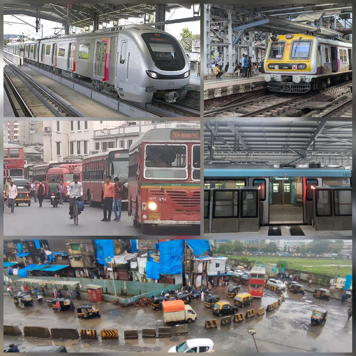 rajtoday's tweet photo. So how does one reach from Mulund to BKC? Based and timed on my journey. #mumbaicommute

OPTION 1: Take the suburban slow train to Kurla, walk among hawkers and messy roads at Kurla west and bargain with illegal share auto drivers or wait for 310 buses for one hour in a queue which becomes unruly once the bus appears. AC buses don't ply here. There are a restricted number of buses till Kurla station due to the bus height issues, earlier highlighted by me in a mid-day article here. (https://t.co/i29dbg8nnr)
The option I take is walking up from Kurla station to BKC or at least till MTNL junction.
Cost: Rs 25. (Rs 5 for suburban train, Rs 5 for bus and/or Rs 20 for autos.)
Time: 50 minutes in auto. 75 min walk.

OPTION 2: Take the suburban slow train to Dadar/Parel. Cross over the bridge to Western Railway and take another local train to Bandra station. Bargain with illegal share auto drivers, struggle in traffic till Bandra court to reach BKC.
The option I take is walking up from Bandra east station to Kalanagar.
Cost: Rs 40. Local train tickets at  Rs 5 each + auto fare.
Time: 65 minutes 

OPTION 3: Take the BEST bus, all routes pass LBS Marg. Buses have irregular frequency. Is time consuming in traffic.
Cost: Rs 15
Time: 75 minutes.

OPTION 4: Take @chaloapp or @Cityflo_India buses from MHADA signal along eastern express highway in the east. But only limited morning services. 
Seat in AC bus assured. It is comfortable but buses keep circling the BKC corridors and stops.
Cost: Rs 229 for CityFlo, Rs 125 for Chalo.
Time: 60 minutes plus depending on traffic.

OPTION 5: Take the suburban slow train to Ghatkopar, take the Blue Line @MumbaiMetro01 to Marol naka and then the @
Aqua Line @MumbaiMetro3 to BKC Income Tax junction.
Cost: Rs 65 (Local train Rs 5, Metro Line 1 Rs 20, Aqua Line 3 Rs 40)
Time: 35 minutes.