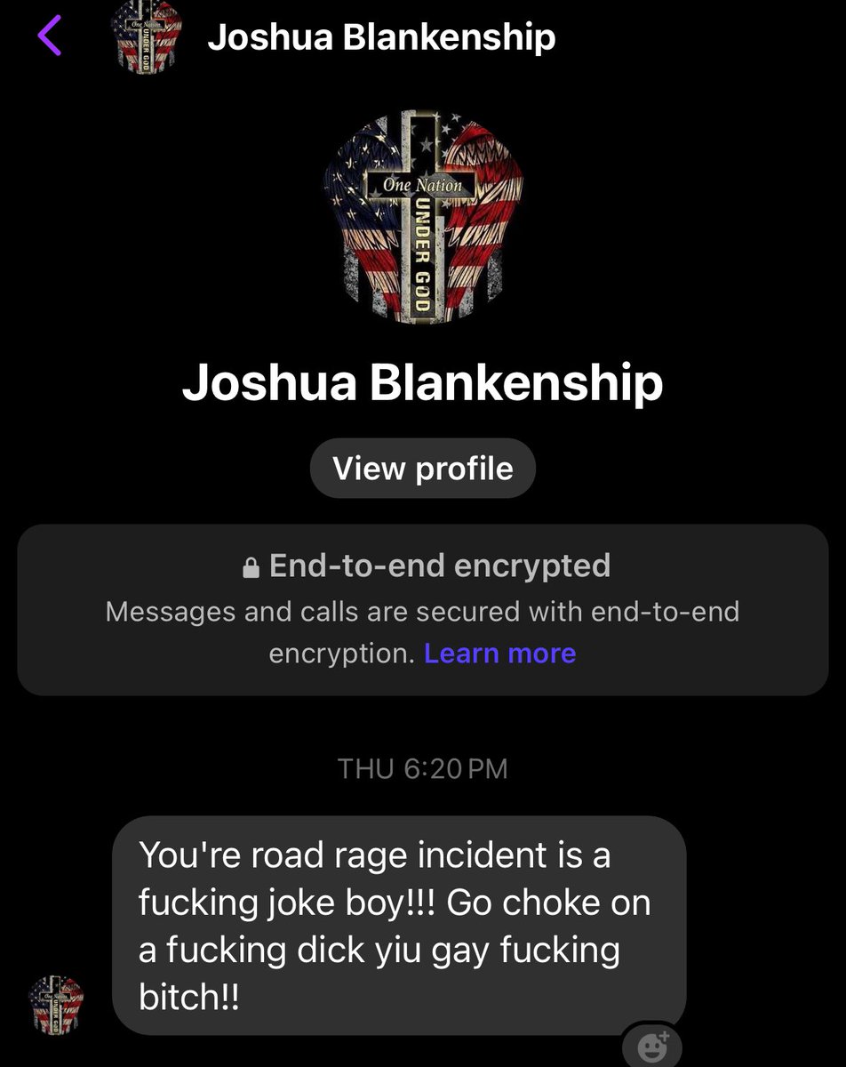SpaceKyd's tweet photo. Not going to lie, I knew when I agreed to be on national television and admitting to being gay, even in 2024, what sort of risk I was subjecting myself to. Although not a surprise, it is still profoundly sad that there are people like this in the world. #blankenship https://t.co/g14IB3YlJf
