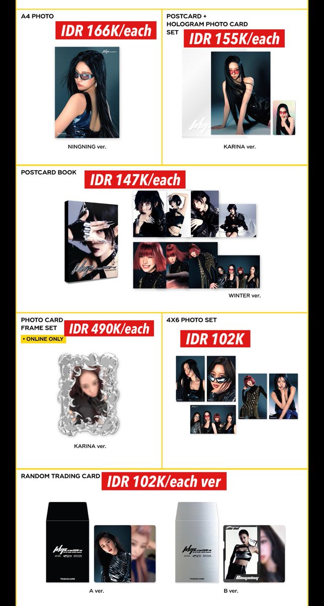 winterdidthat's tweet photo. Indonesia GO🇮🇩 open pre order express shipping aespa POP-UP STORE #aespaWEEK #Whiplash_mood OFFICIAL MD
price list on the pic
✅express shipping batch #1 ➫ ETA Indonesia 30 Okt 2024
✅QRIS paylater tf bank
📦pelunasan pengiriman bs shopee toped
✅grup LINE, WA
close ➫ sampai sold out
form order🛒 https://t.co/QK0ME9DDu9
useful hashtag #WDTarrivedINA #OrderedbyWDT
https://t.co/cBQo5drlEH