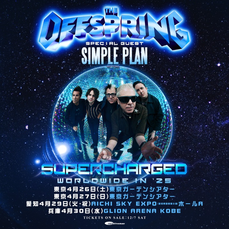 eplus_live's tweet photo. 【THE OFFSPRING】
来年4月に超待望の来日公演が決定🇯🇵
スペシャル・ゲストはSIMPLE PLAN⚡️

THE OFFSPRING Japan Tour 2025
📅4月26日(土) 東京ガーデンシアター
📅4月27日(日) 東京ガーデンシアター
📅4月29日(火・祝) Aichi Sky Expo
📅4月30日(水) GLION ARENA KOBE

オフィシャル先行受付中🎟️