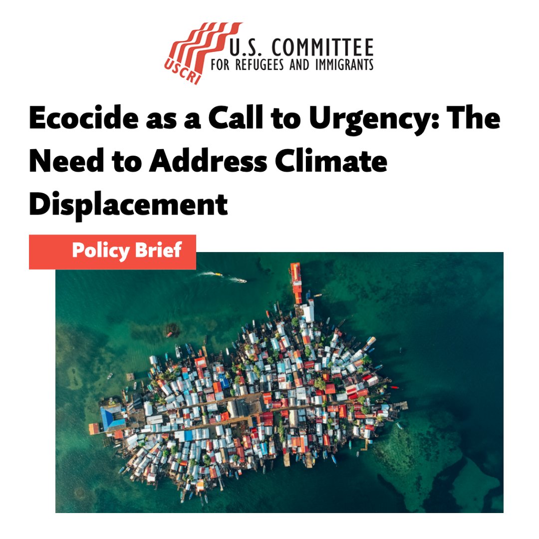 Making #ecocide an int'l crime "would acknowledge the deep &amp; enduring consequences of environmental damage, including climate-induced displacement"

<a href="/USCRIdc/">U.S. Committee for Refugees and Immigrants (USCRI)</a> policy brief explains what #ecocidelaw is and how it could protect the displaced ⤵️

refugees.org/ecocide-as-a-c…

#StopEcocide