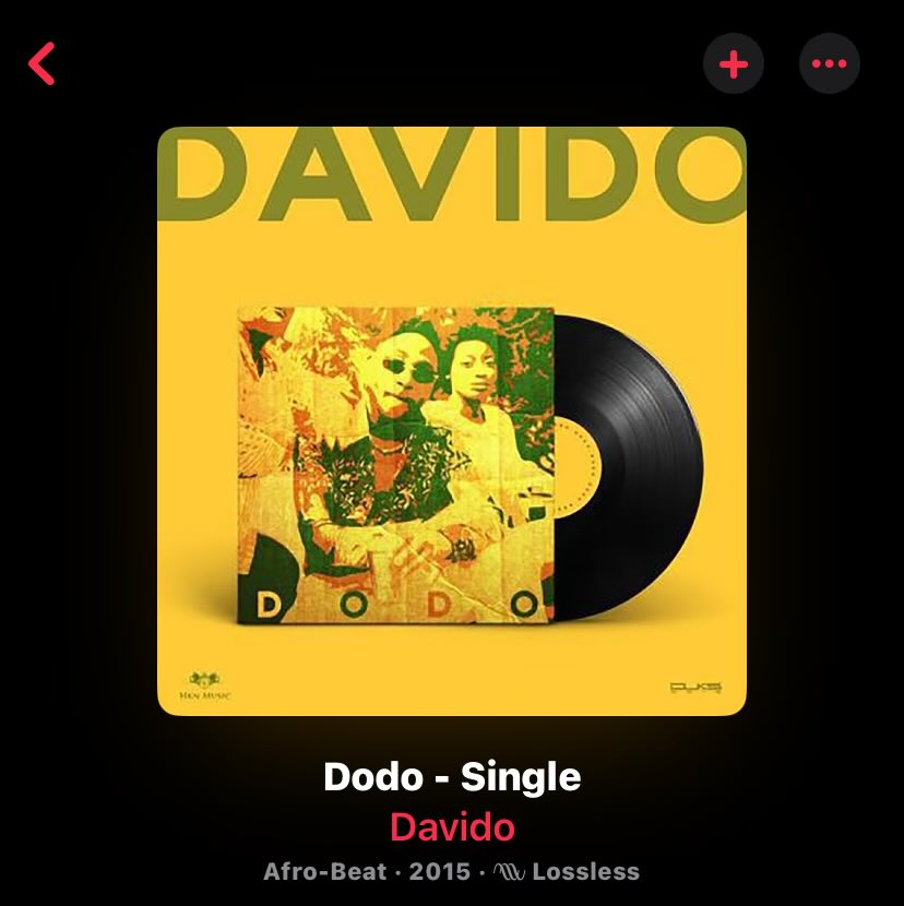 Davido’s 2015 hit “Dodo” enters Nigeria Apple Music Top songs chart for the first time!  🇳🇬

— Apple Music wasn’t available in Nigeria when the record dropped.