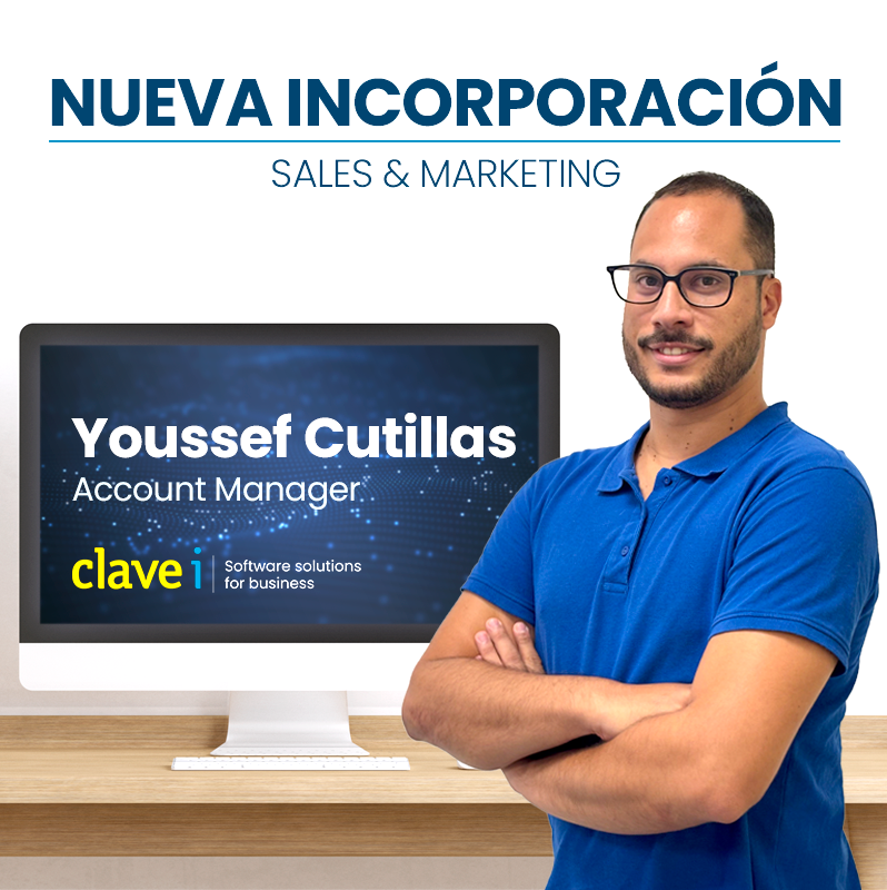 CLAVEi's tweet photo. 🎉 ¡Damos la bienvenida a Youssef Cutillas, nuevo Account Manager de Sales &amp; Marketing en Clavei! Con su llegada, seguimos apostando por la digitalización de empresas con soluciones innovadoras. ¡Bienvenido a la familia Clavei, Youssef! 
#EquipoClavei #ClaveiTD #SoftwareSolutions https://t.co/McdwOwKKwc