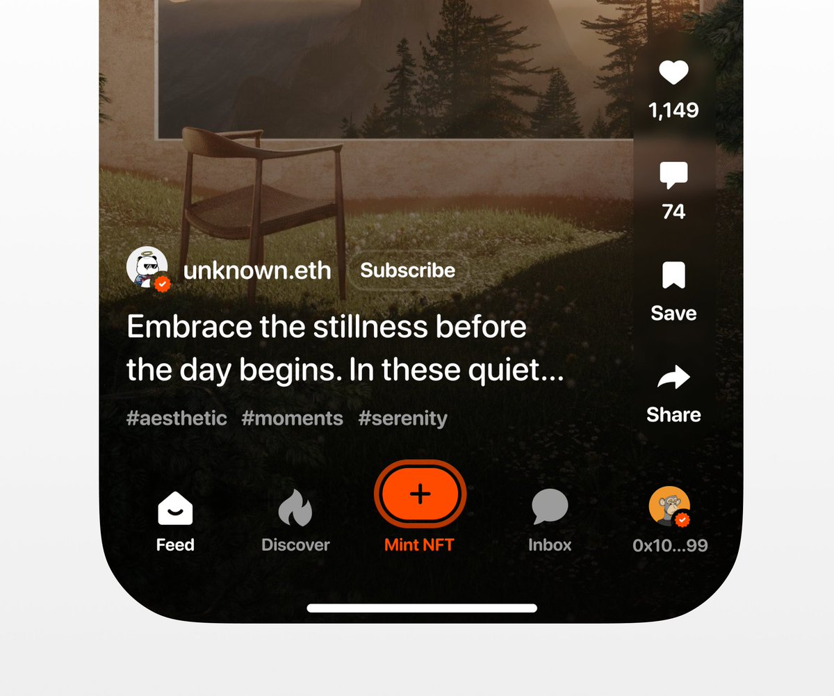 curated feed for social and video experiences
