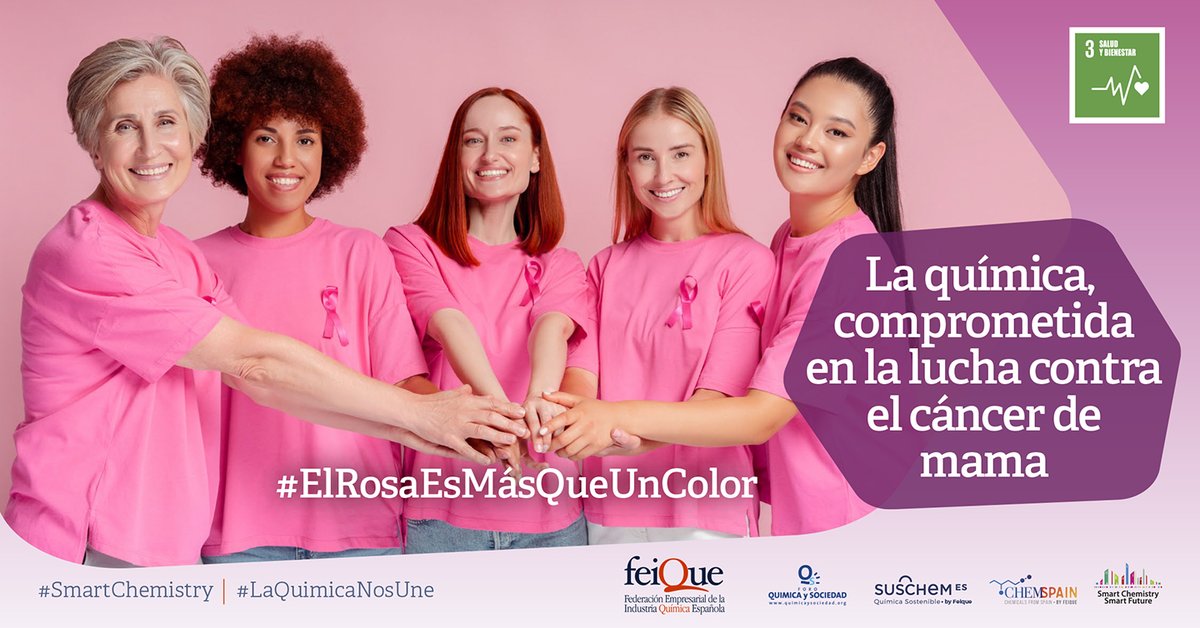 Feique_ES's tweet photo. La #innovación #química está comprometida en la lucha contra el #cáncerdemama creando tratamientos avanzados para curarlo y tecnologías de diagnóstico temprano para prevenirlo y acercarnos así a un futuro libre de esta enfermedad

#DíaContraElCáncerdeMama #ElRosaEsMasQueUnColor https://t.co/sZ5Up0PK2p