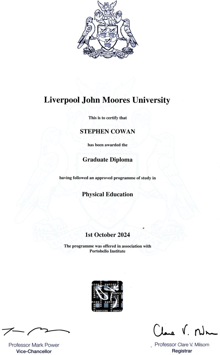 IamSteveCowan's tweet photo. Happy to share that I'm now a qualified PE teacher 🥳 https://t.co/qID7BmBKYE