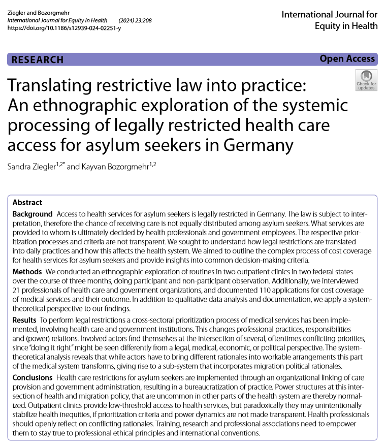 Section Health Equity Studies & Migration tweet media