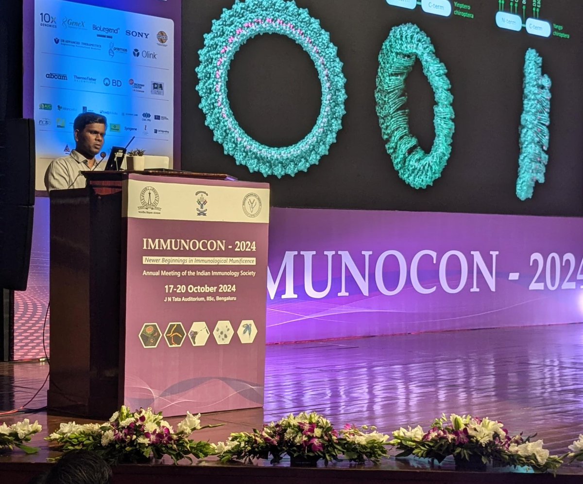 Sanchita Mishra (@sanchitamishr20) on Twitter photo Amazing insights by <a href="/keshu_VRimmCh/">Kesavardan S</a> at #Immunocon2024 on how bats have evolved to become viral reservoirs by efficiently limiting inflammation during infections. <a href="/iiscbangalore/">IISc Bangalore</a>
#Batbiology #virology #batimmunity Amazing insights by <a href="/keshu_VRimmCh/">Kesavardan S</a> at #Immunocon2024 on how bats have evolved to become viral reservoirs by efficiently limiting inflammation during infections. <a href="/iiscbangalore/">IISc Bangalore</a>
#Batbiology #virology #batimmunity