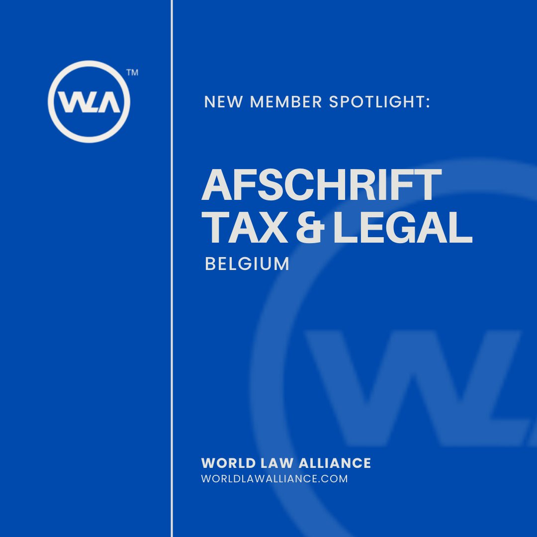 WorldLaw_One's tweet photo. Celebrating Our Global Reach with Afschrift Tax &amp; Legal, Belgium! 🇧🇪

Welcome Afschrift Tax &amp; Legal as the newest member of our global network! Known for their expertise in tax law, they bring innovation and precision to the World Law Alliance.

🖥️: https://t.co/IsBEFZqOvS https://t.co/nRhiVneXAu