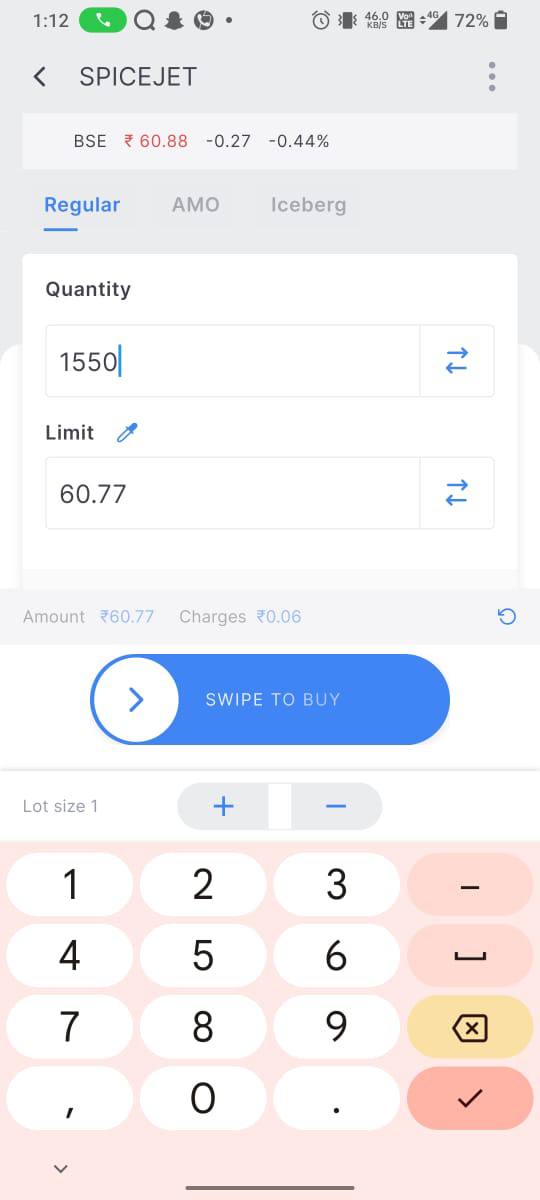 Devende40888065's tweet photo. @zerodha can you guys see in my both phone why buy option come different https://t.co/MhGEuFpQ5s