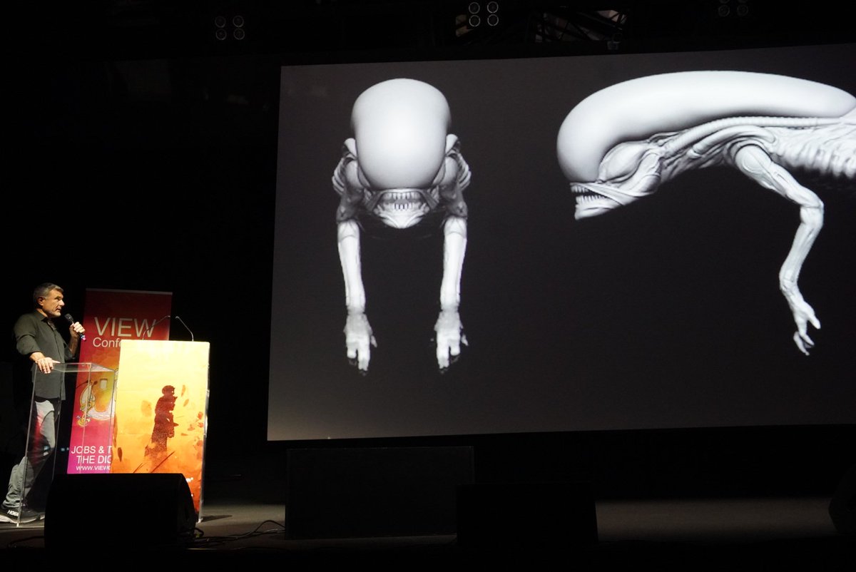 3DVF's tweet photo. .@alec_gillis & @fedalvar at @ViewConference , sharing details about Alien: Romulus. Insightful debate about practical affects, artistic choices, CGI.
Our interview with Alec Gillis, coming soon on @3DVF !
#viewconference2024 https://t.co/fPhTstAC3I