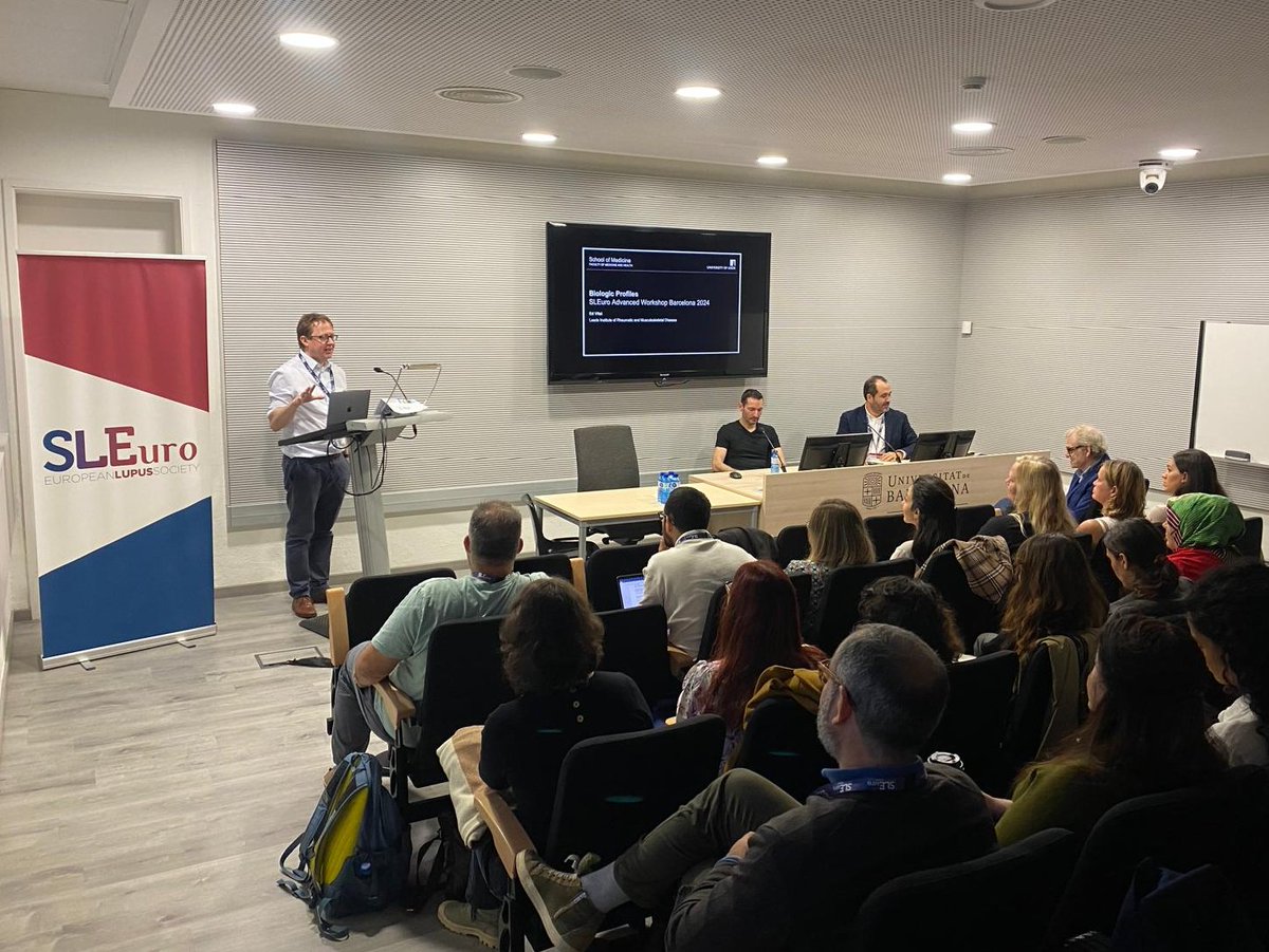 SLEuro (@sleurosociety) on Twitter photo Great talks by Prof. Arnaud <a href="/Lupusreference/">Laurent ARNAUD</a>, SLEuro President, and Prof. Vital <a href="/edvital/">Ed Vital</a>, Secretary General of SLEuro, to start this second day of the Workshop in Barcelona!
#SLEuroWorkshop #Barcelona2024 #lupus Great talks by Prof. Arnaud <a href="/Lupusreference/">Laurent ARNAUD</a>, SLEuro President, and Prof. Vital <a href="/edvital/">Ed Vital</a>, Secretary General of SLEuro, to start this second day of the Workshop in Barcelona!
#SLEuroWorkshop #Barcelona2024 #lupus
