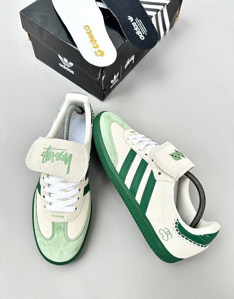 adidas gazelle silver green womens SAM x STUSSY DICE main image 0