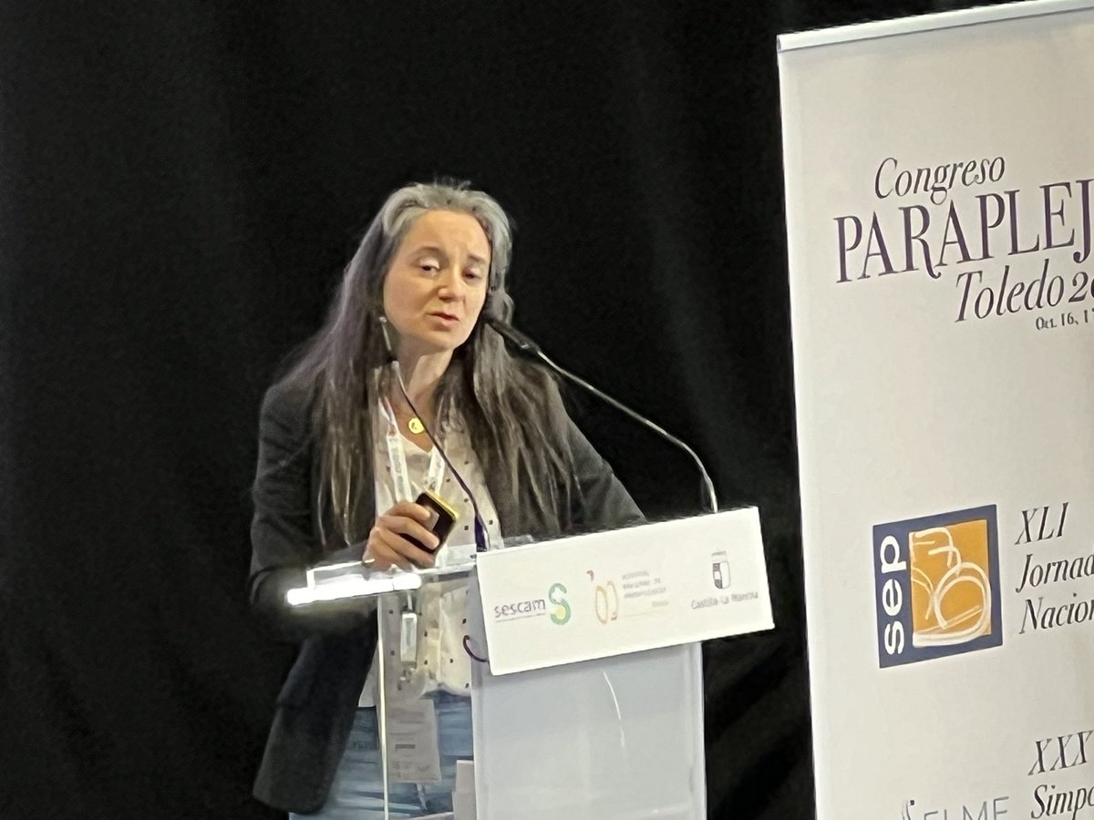 HNParaplejicos's tweet photo. #Paraplejia2024 Concha Serrano @CSIC  @JulirosaNeuro y Elisa Dolado @HNParaplejicos explican el proyecto Piezo4Spine para desarrollar una nueva terapia multifactorial para reparar la médula espinal @SanidadCLM https://t.co/fj98RoA70Y
