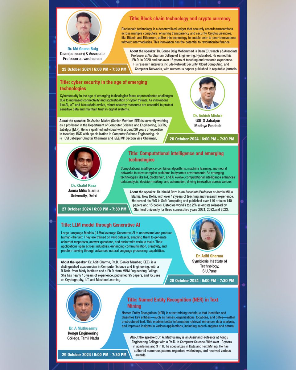 stanleywomensc1's tweet image. Department of Computer Science &amp;amp; Engineering invites you to a Five-Day Online #FacultyDevelopmentProgram on Emerging Technologies &amp;amp; Their Applications in #ComputationalSciences!🌐

#StanleyEngineeringCollege🎓#FacultyDevelopment #EmergingTech #IEEE #TechEducation #VirtualSessions
